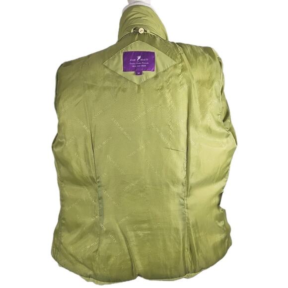 Snow Beauty ~Woman Size M~ Green Winter Down Belted Puffer Coat Jacket Zip-Up. - Picture 6 of 16
